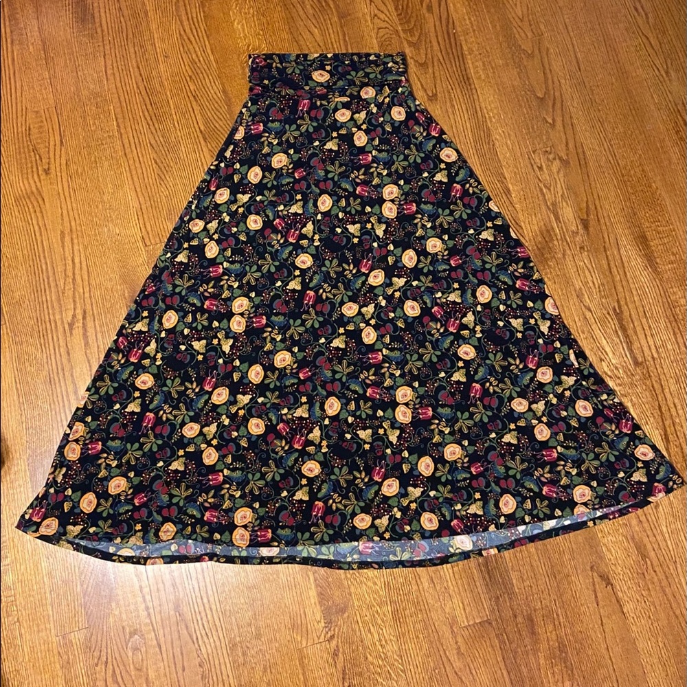 LuLaRoe Maxi black floral skirt
